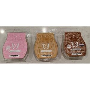 Lot of 3 SCENTSY Bars 3.2 OZ Strawberries & Cream/Cozy Cookie/Banana Nut Bread